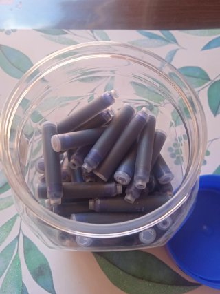 Cartuchos de tinta azul para pluma