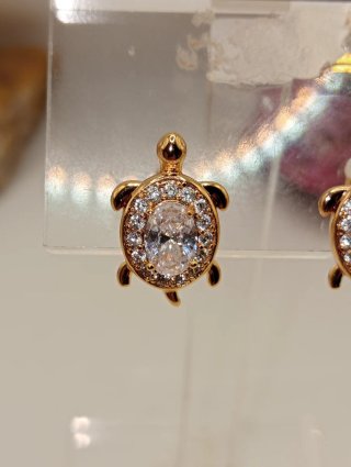 Pendientes Tortuga Xuping Oro Laminado