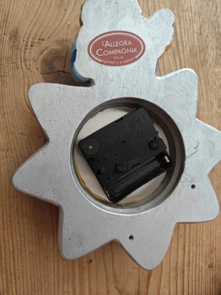 Orologio da parete angelo dipinto a mano