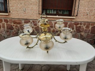 Lámpara de techo apliques dorada