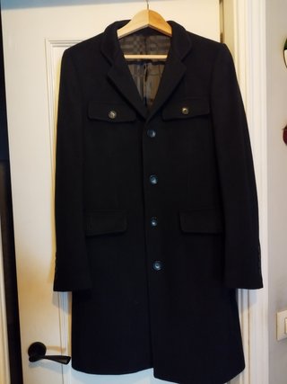 Abrigo Negro Zara Talla M