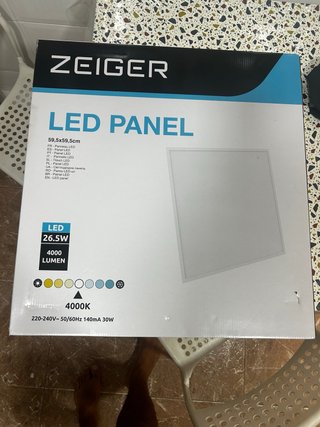 2 x Panel LED Zeiger 59.5x59.5cm 26.5W 4000K