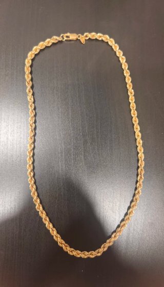 Cadena de oro 18K estilo cordón