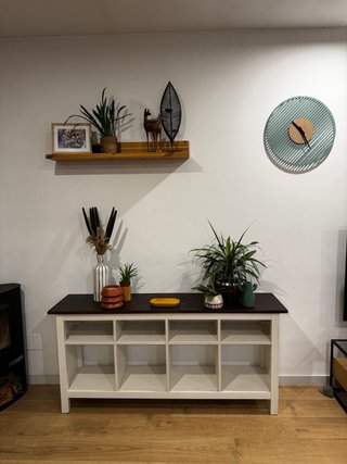 Aparador/Consola IKEA Hemnes Madera Blanca y nogal