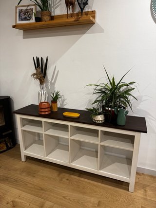 Aparador/Consola IKEA Hemnes Madera Blanca y nogal