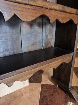 Alacena / Mueble Rústico de Madera Maciza Tallada