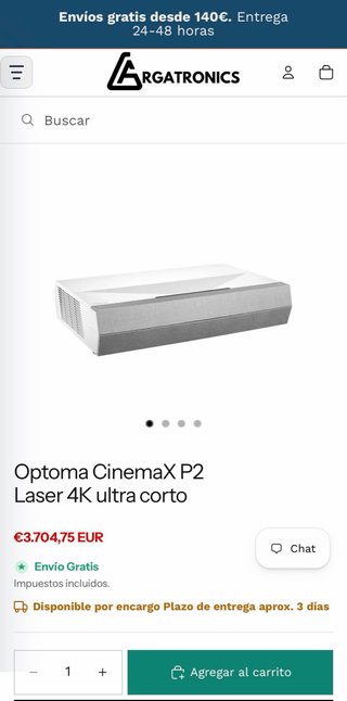 Proyector Optoma Cinemax P2 4K Láser-ULTRA CORTO