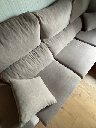 Sofá modular beige/gris tela