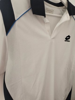 Polo deportivo Lotto blanco y negro