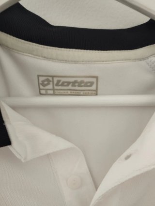Polo deportivo Lotto blanco y negro