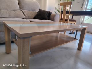Conjunto Muebles Salón Madera Oscura y color pino