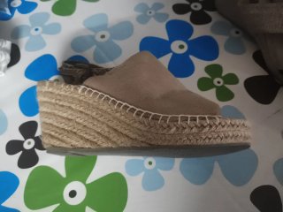 Cuñas fiesta beige talla 37