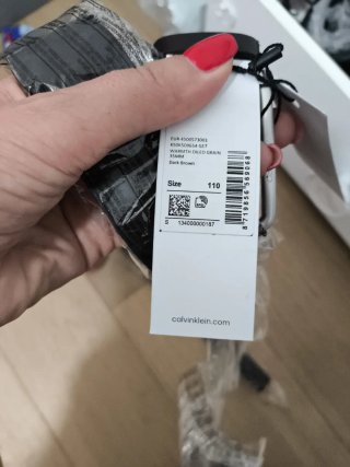 Cintura Calvin Klein Uomo Pelle Marrone 35mm