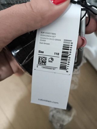 Cintura Calvin Klein Uomo Pelle Marrone 35mm