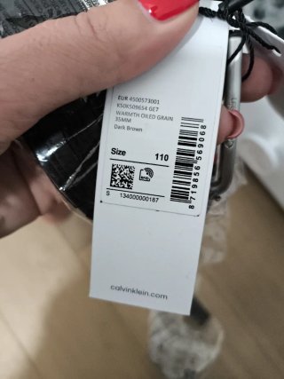 Cintura Calvin Klein Uomo Pelle Marrone 35mm