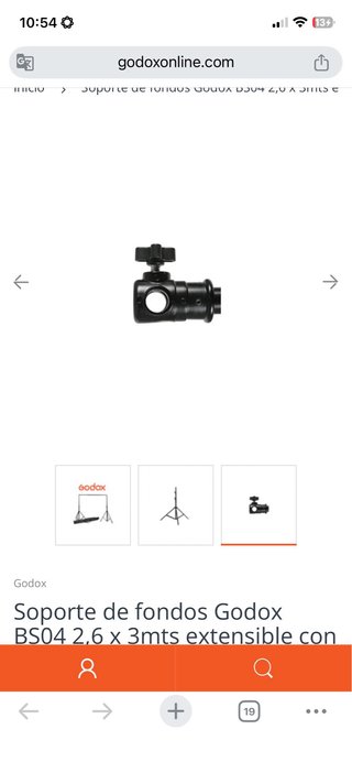 Godox BS04 Soporte Fondos 3m con Bolsa