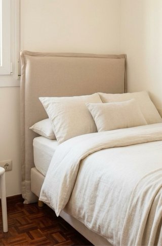 Cabecero Lino Beige Cama 90 Desenfundable