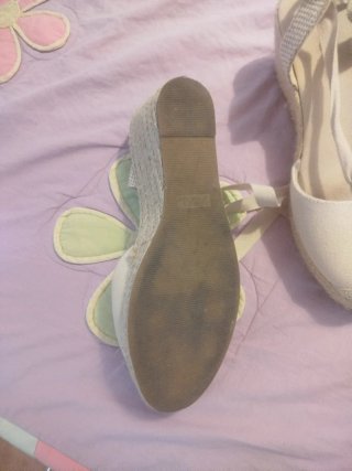 Alpargatas de cáñamo beige con lazo