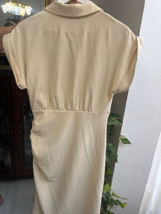 Vestido Mango Talla M Beige