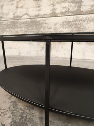 Mesa de centro Fideia cristal templado y metal