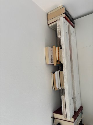 Estantería rústica madera blanca