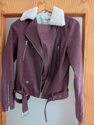 Chaqueta Biker Granate Talla S