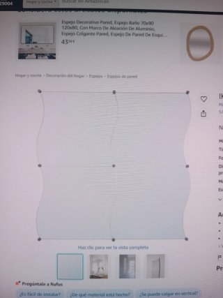 Espejo decorativo ondulado Ikea krabb 44 x 40 cm