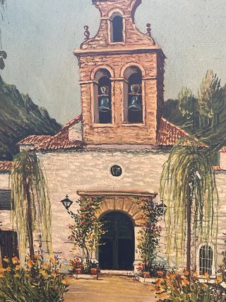 Cuadro Óleo Original - Ermita Rural
