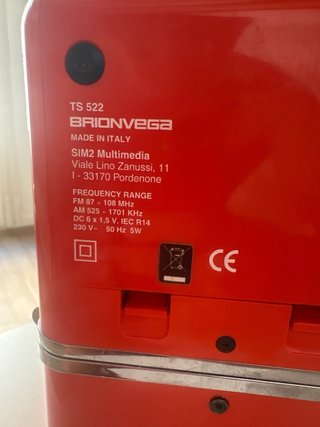 Radio Brionvega TS 522 Roja