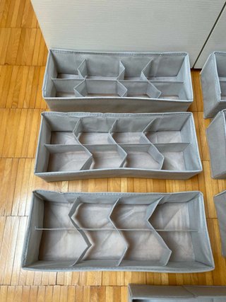 Organizer per cassetti grigio, 8 pezzi #470-1