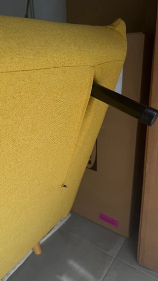 Sofá-cama 1 plaza tela y madera