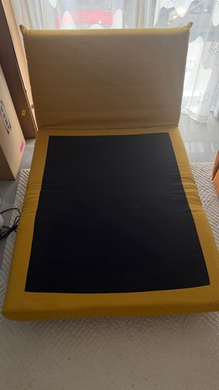 Sofá-cama 1 plaza tela y madera
