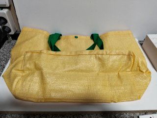 Bolsa de rafia amarilla