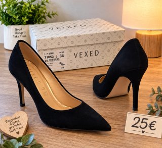 Zapatos VEXED Mujer Piel Serraje Negro T.36