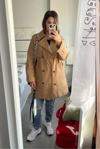 Gabardina Zara Beige Talla S