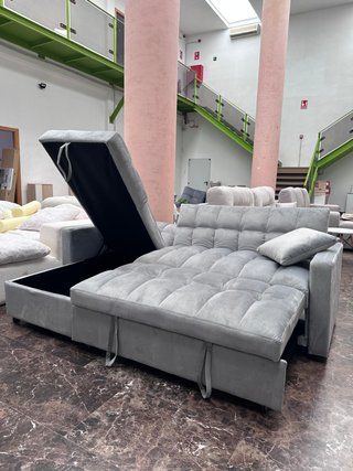 Sofá Kris Gris Claro Terciopelo