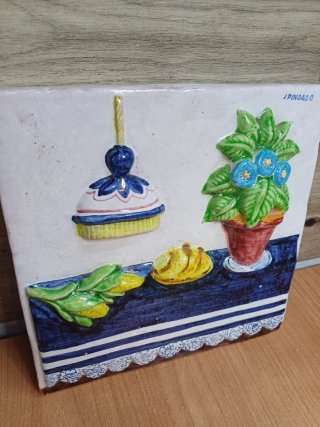 AZULEJO CERAMICA PINTADO A MANO, J. PINDADO