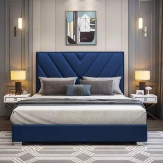 Cama y cabecero a medida beige