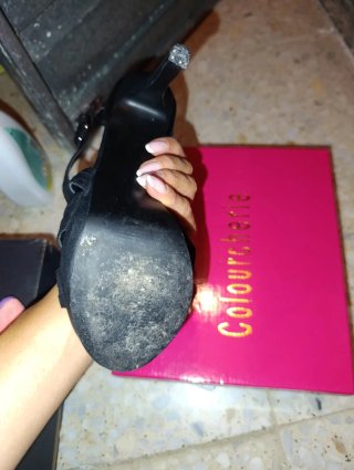 Zapato tacón alto plataforma mujer negro