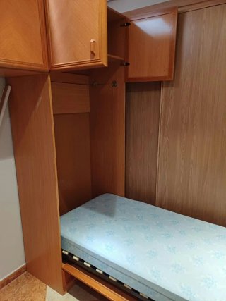 Mueble dormitorio con 2 camas plegables 90cm