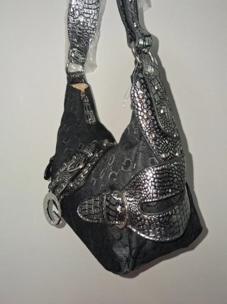 Bolso Vintage Estilo 2k Negro Plata