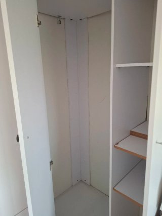 Armario de esquina blanco gran almacenaje