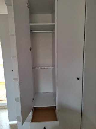 Armario de esquina blanco gran almacenaje
