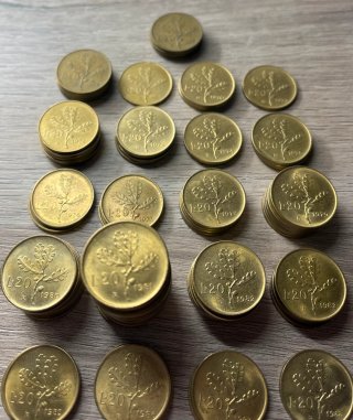 93 Monete 20 Lire Repubblica Italiana