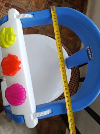 Soporte baño infantil azul y blanco