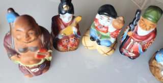 Figuras porcelana Japón Dioses Fortuna