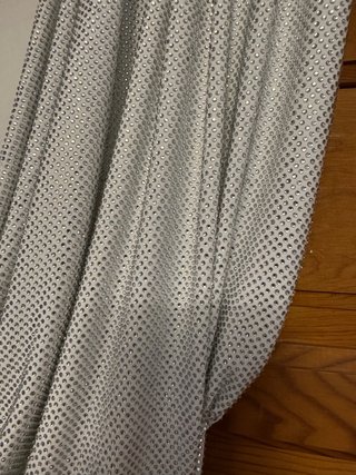 Body drapeado plateado Zara pedrería talla única