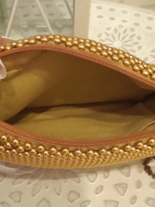 Bolso fiesta dorado con cadena