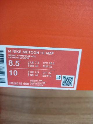 Nike Metcon 10 Talla 42 Rojo