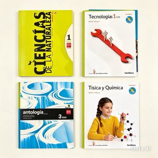 Libros de texto 2º ESO — Lote de 9 libros